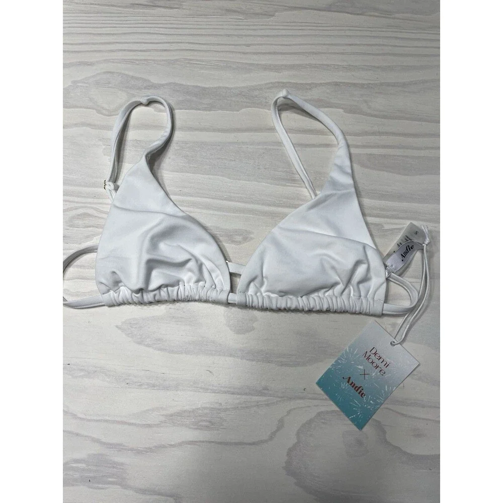 Andis Swim x Demi Moore The Tropez Bikini Top NWT Size S Small